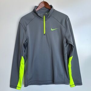 Nike Gray Pullover with Neon Green Accents